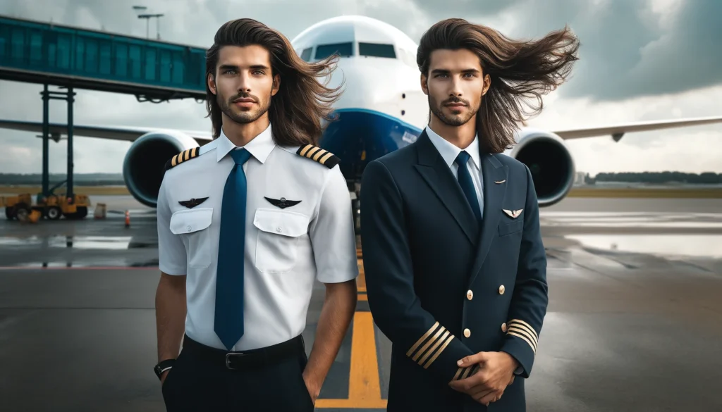 Can pilots have long hair