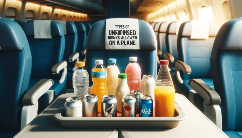 Types of Unopened Drinks Allowed On Plane